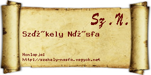Székely Násfa névjegykártya